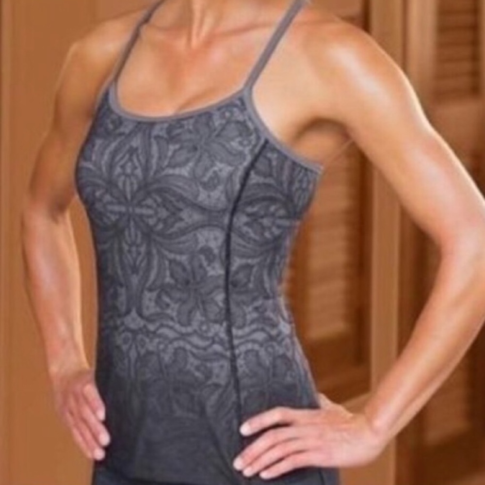 Athleta Harmonious Granite Gray Ombre Yoga Tank